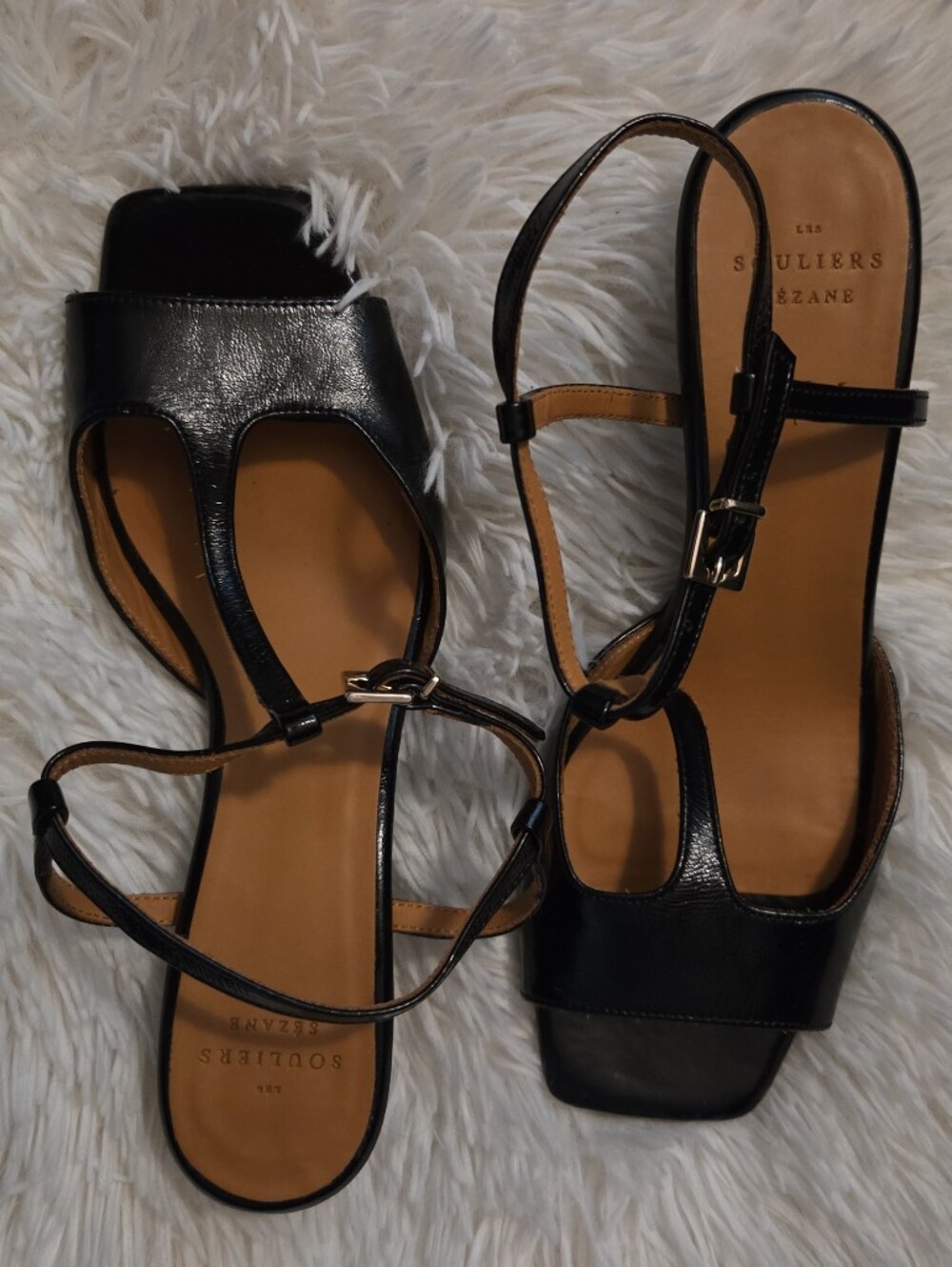 Sezane Selena Sandals in Vintage Black size 37 - Picture 5 of 13